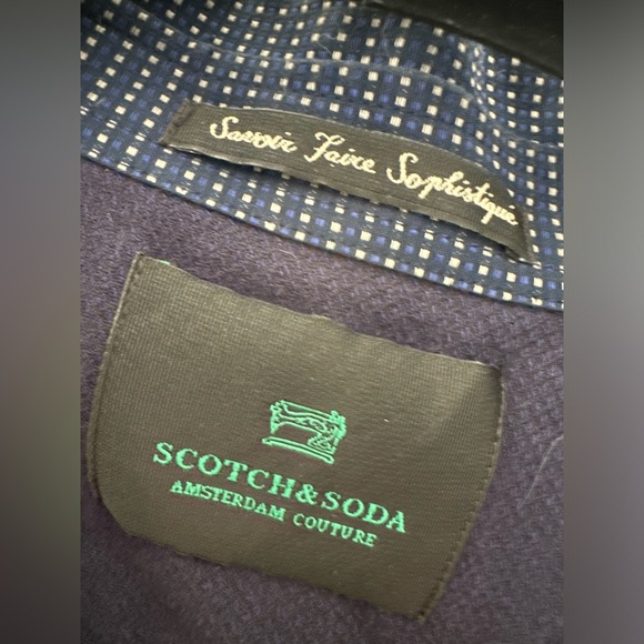 Scotch & Soda men’s button up shirt navy blue and white size XL - Picture 4 of 9